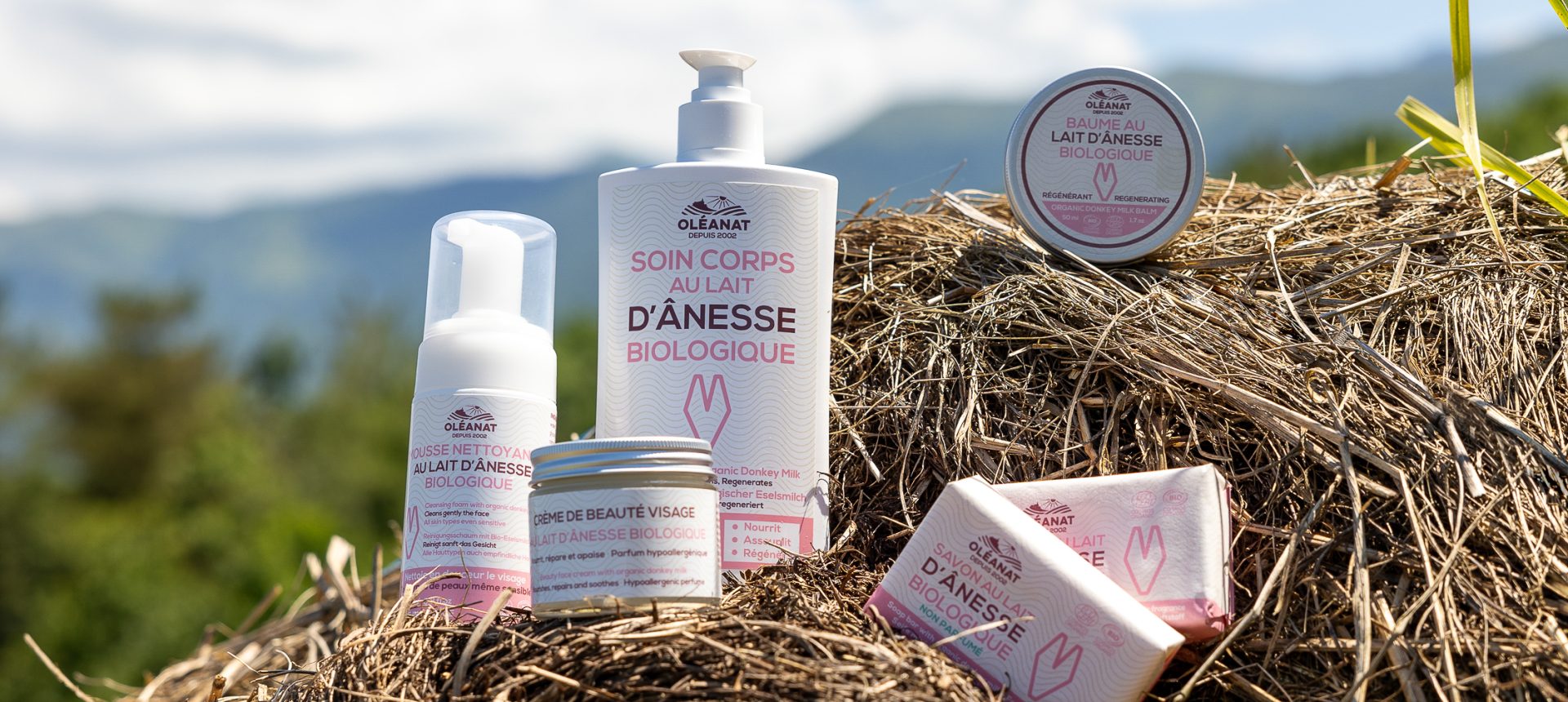 cosmetiques au lait d'anesse français Oleanat